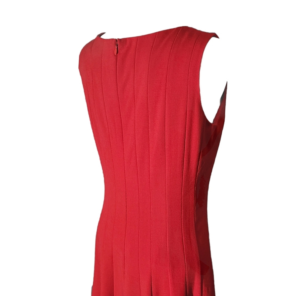 Sz 4 Calvin Klein Sleeveless Pleated A-Line Dress Flowy Fit and Flare - Picture 7 of 9